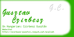 gusztav czirbesz business card