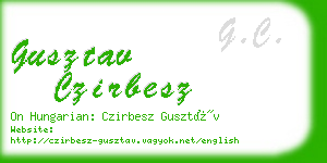 gusztav czirbesz business card